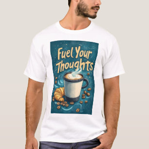 Camiseta Abasteça seus Pensamentos com Café e Criatividade