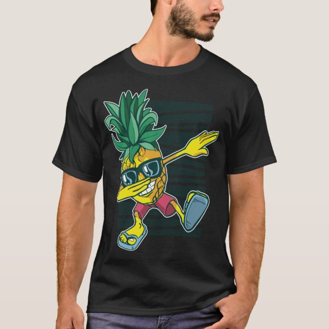 Camiseta Abatido de abacaxi Fruta de abacaxi Óculos escuros (Frente)