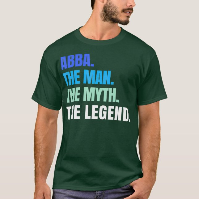 Camiseta Abba O Homem O Mito A Lenda Abba Hebraico (Frente)