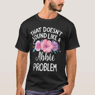 Camiseta Abbie Personalizou Meninas da Flor Cuta Abbie Nome