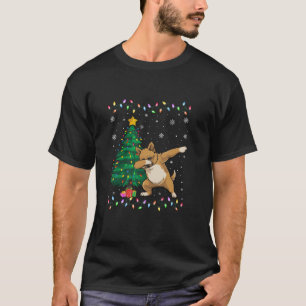 Camiseta Abbing Brussel Griffon Dog Xmas Tree Luzes Feias