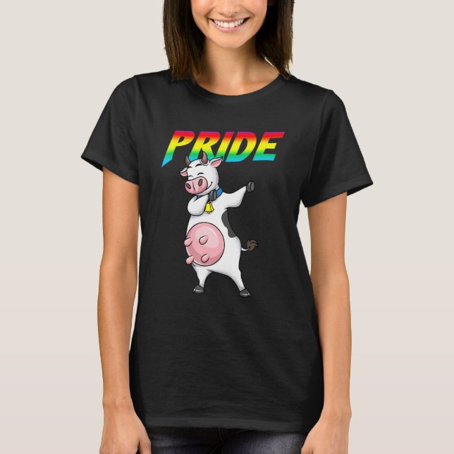 Camiseta Abbing Cow Lesbian Bisexual Gay Lgbt Pride (Frente)