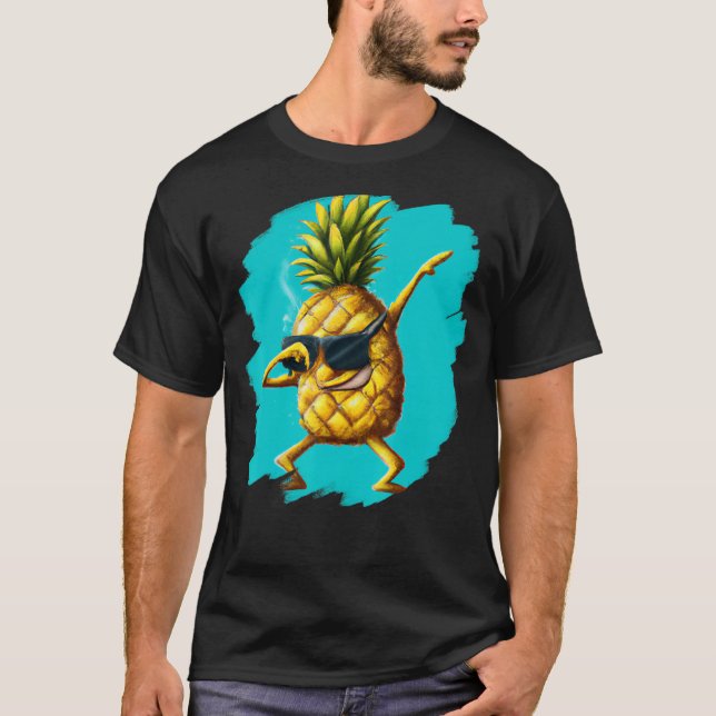 Camiseta Abbing Pineapple Aloha Sunglass Beach Dance Haw (Frente)