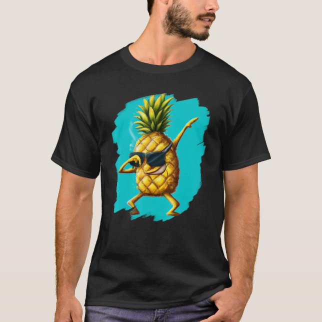 Camiseta Abbing Pineapple Aloha Sunglass Beach Dance Haw (Frente)