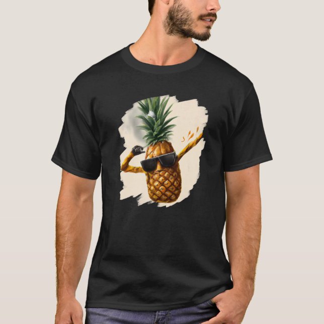 Camiseta Abbing Pineapple Aloha Sunglass Beach Dance Haw (Frente)