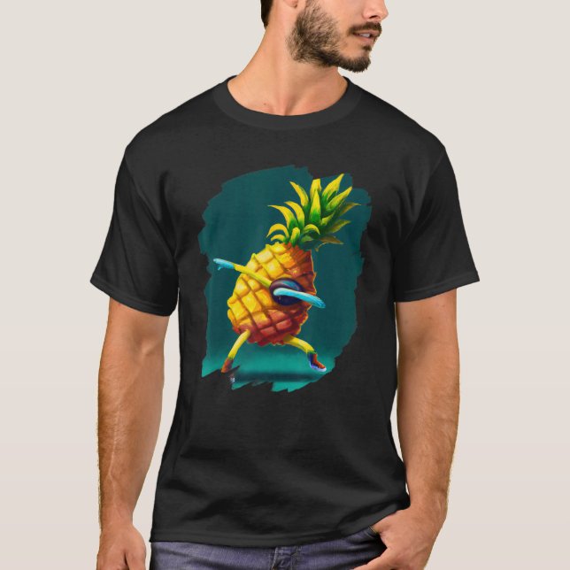 Camiseta Abbing Pineapple Aloha Sunglass Beach Dance Haw (Frente)