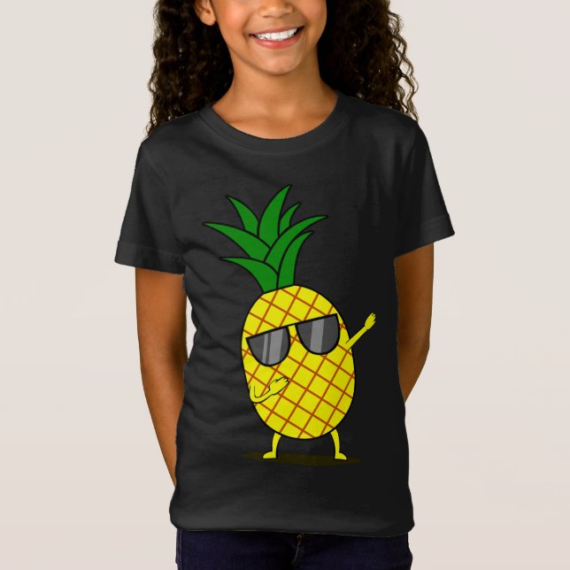 Camiseta Abbing Yellow Pineapple - Dab Funny Dancing Fruta (Frente)