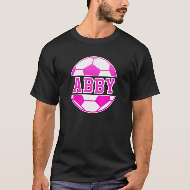 Camiseta Abby Name Girls Soccer Play Futebol Sports Fan Ba (Frente)