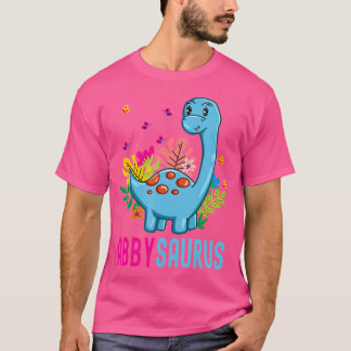 Camiseta Abbysaurus Nome Personalizado Abby Dino Dinosaur B