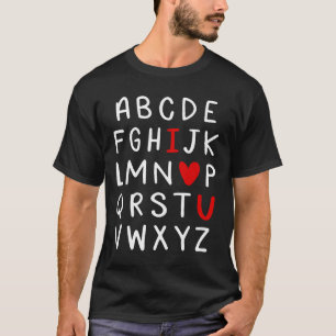 Camiseta Abc Alfabeto Eu Amo Você Professor De Inglês Dia D