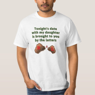 Camiseta ABC de Namorando minha filha