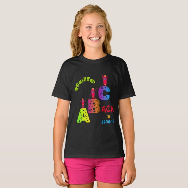 Camiseta ABC de volta à escola (Frente Completa)