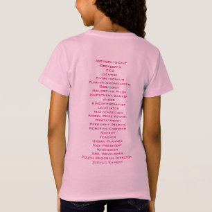 Camiseta ABC do poder da menina