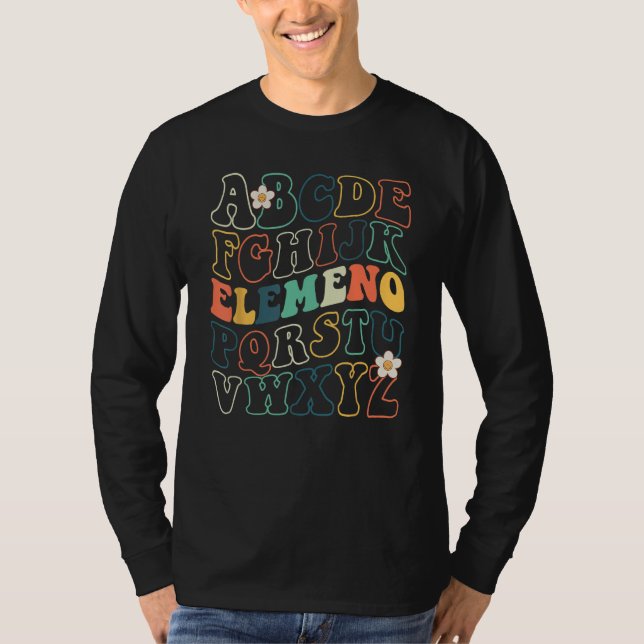 Camiseta ABC Elemeno Alphabet Kindergarten Teachers Back To (Frente)