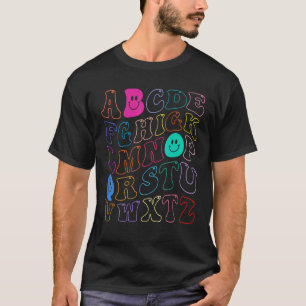 Camiseta ABC Jardim de Infância Alfabeto Volta às Aulas Pro