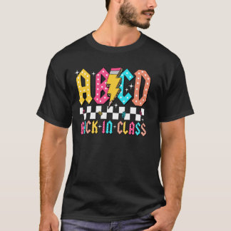 Camiseta ABCD Black in Class Teacher Study First Day Back