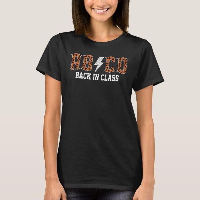 Camiseta ABCD De Volta à Classe Professor de Volta à Escola (Frente)