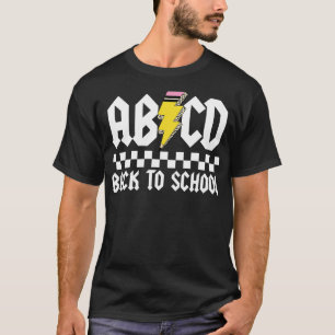 Camiseta ABCD de volta à Escola RocknRoll