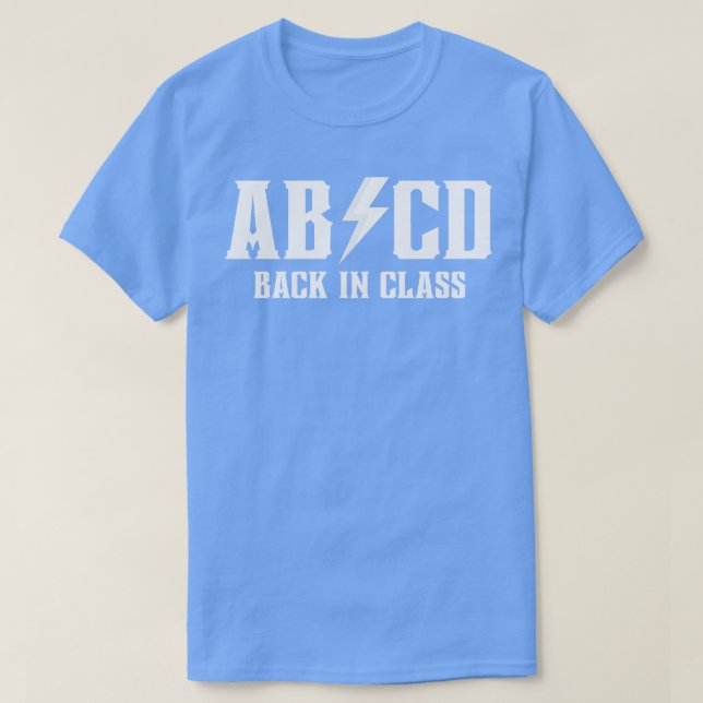 Camiseta ABCD de volta na classe 2 (Frente do Design)