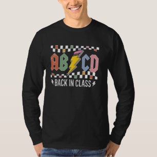 Camiseta ABCD de volta na sala de aula Professor Estudante 