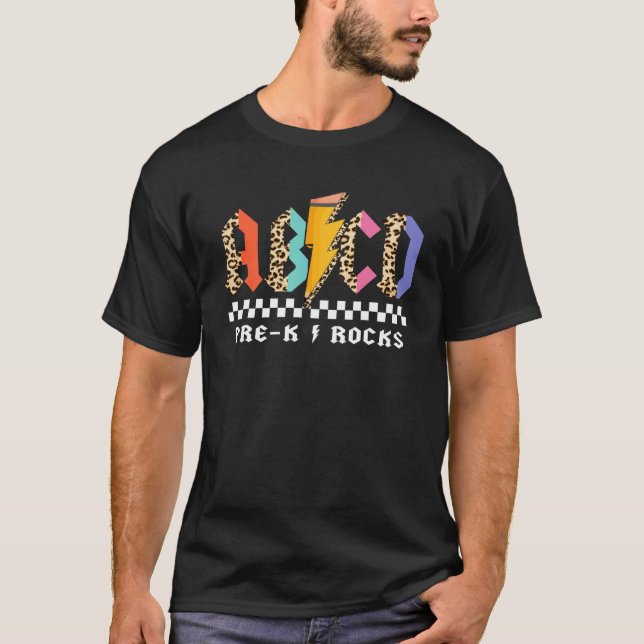 Camiseta ABCD Pre-K Rocks Lightning Students (Frente)