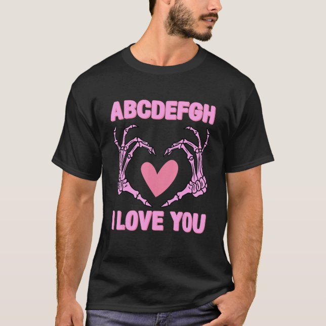 Camiseta ABCDEFGH I Love You Funny Valentine (Frente)