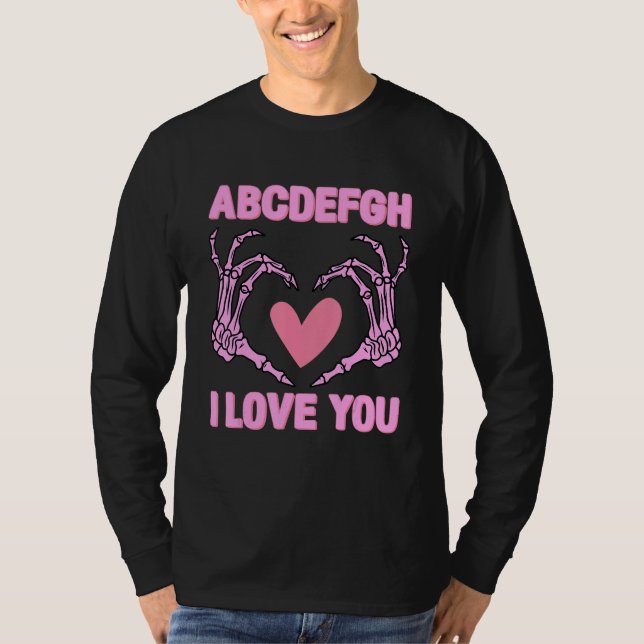 Camiseta ABCDEFGH I Love You Funny Valentine (Frente)