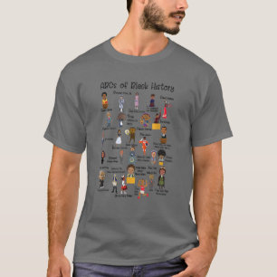 Camiseta Abcs Da História Negra Mês Orgulho Mulheres Prof