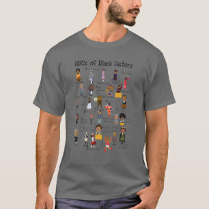 Camiseta Abcs Da História Negra Mês Orgulho Mulheres Prof