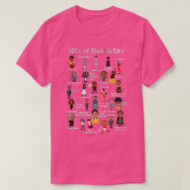 Camiseta ABCs de Black History Month Shirt Original Black H (Frente do Design)