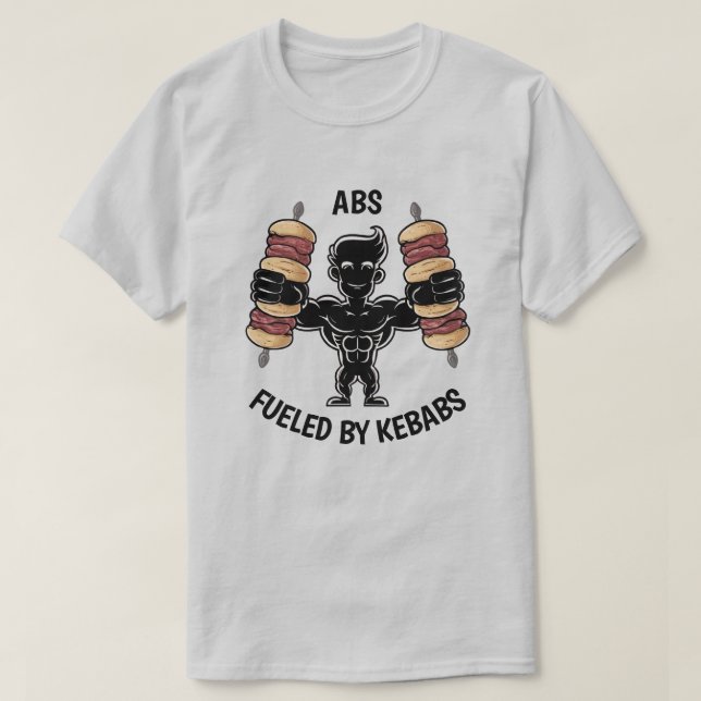 Camiseta Abdominais e Kebabs (Frente do Design)