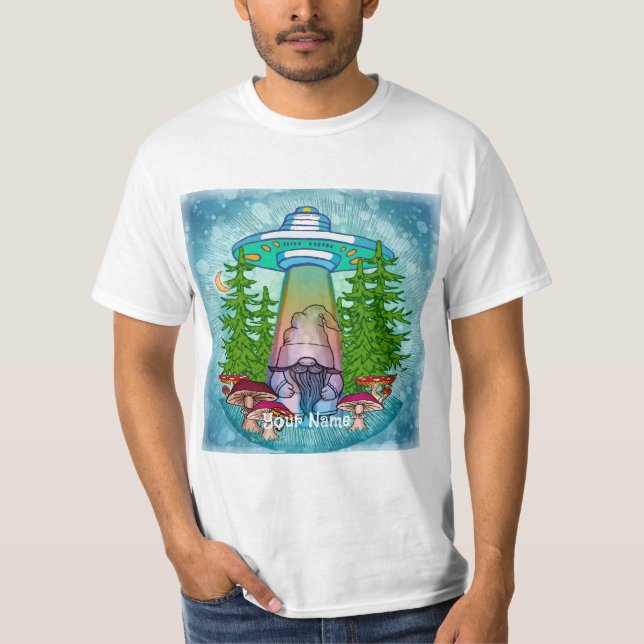 Camiseta Abdução de gnomo alienígena  (Frente)