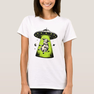 Camiseta Abdução de Vaca Alienígena Weirdcore Surreal