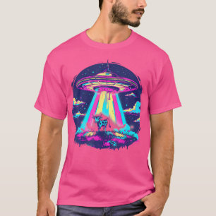 Camiseta Abdução De Vacas De alienígena Na Galáxia Espacial