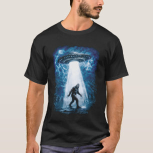 Camiseta Abdução OVNI Pé Grande Engraçado Sasquatch Alien V
