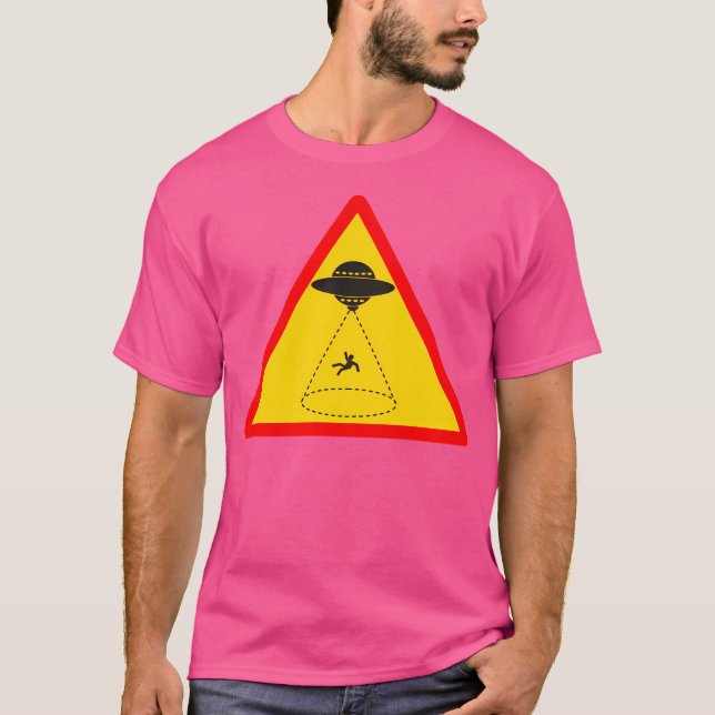 Camiseta Abduções de Alienígenas de precaução (Frente)
