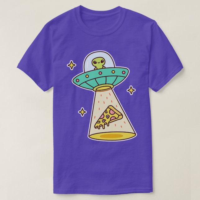 Camiseta Abduz Pizza Engraçado (Frente do Design)