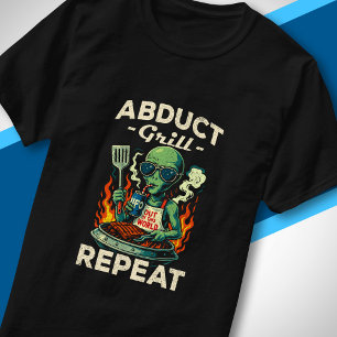 Camiseta Abduzir Churrasco Repetir Retro Churrasco Cozinha 