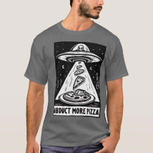 Camiseta Abduzir mais pizza Novo México Cactus Linocut