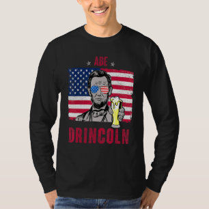 Camiseta Abe Drincoln Abraham Lincoln Funny 4 De Julho Gra