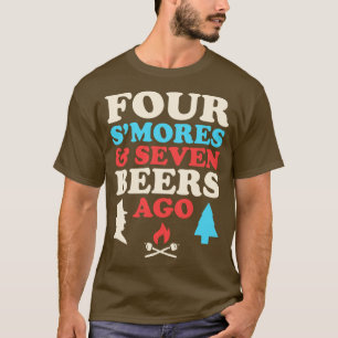 Camiseta Abe Lincoln Bebendo Quatro Smores e Sete Cervejas