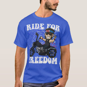 Camiseta Abe Lincoln Biker Ride For Freedom USA America Pat