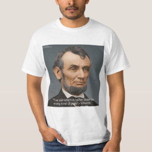 Camiseta Abe Lincoln & Citação Patriótica