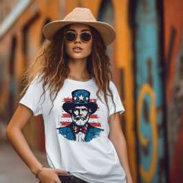 Camiseta Abe Lincoln dia da independência vintage 4 de julh