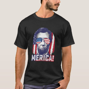 Camiseta Abe Lincoln Merica 4 De Julho Dos Eua