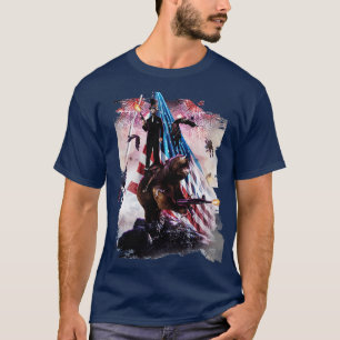 Camiseta Abe Lincoln Riding Bear
