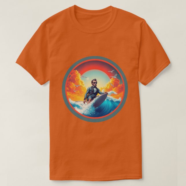 Camiseta Abe Surfer (Frente do Design)