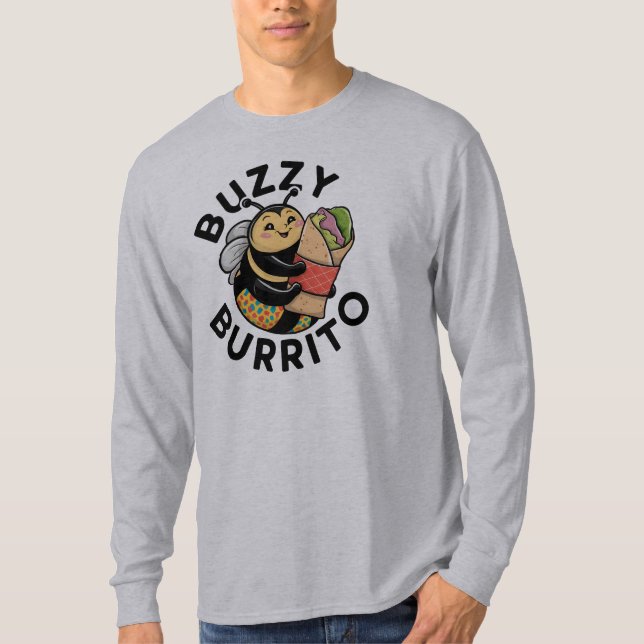 Camiseta Abeelha Buzzy Burrito Engraçada  (Frente)