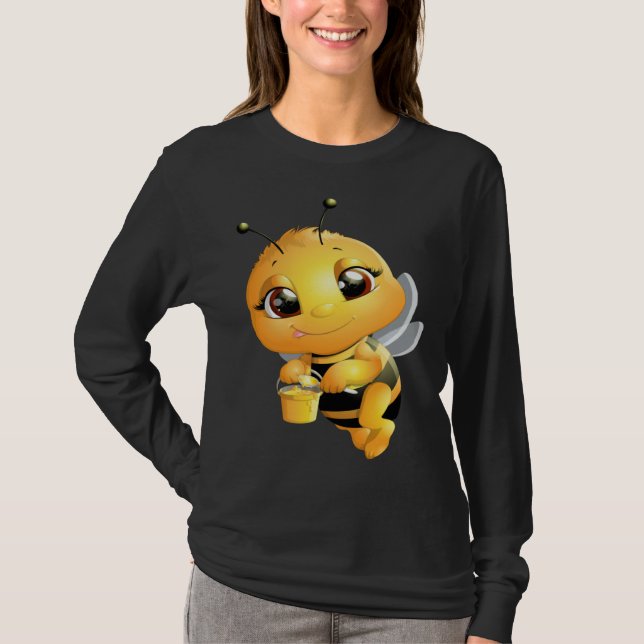 Camiseta Abeelha com Mel Meninas Fofas Abelha (Frente)