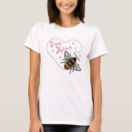 Camiseta Abeia Minha Coração de São Valentim 